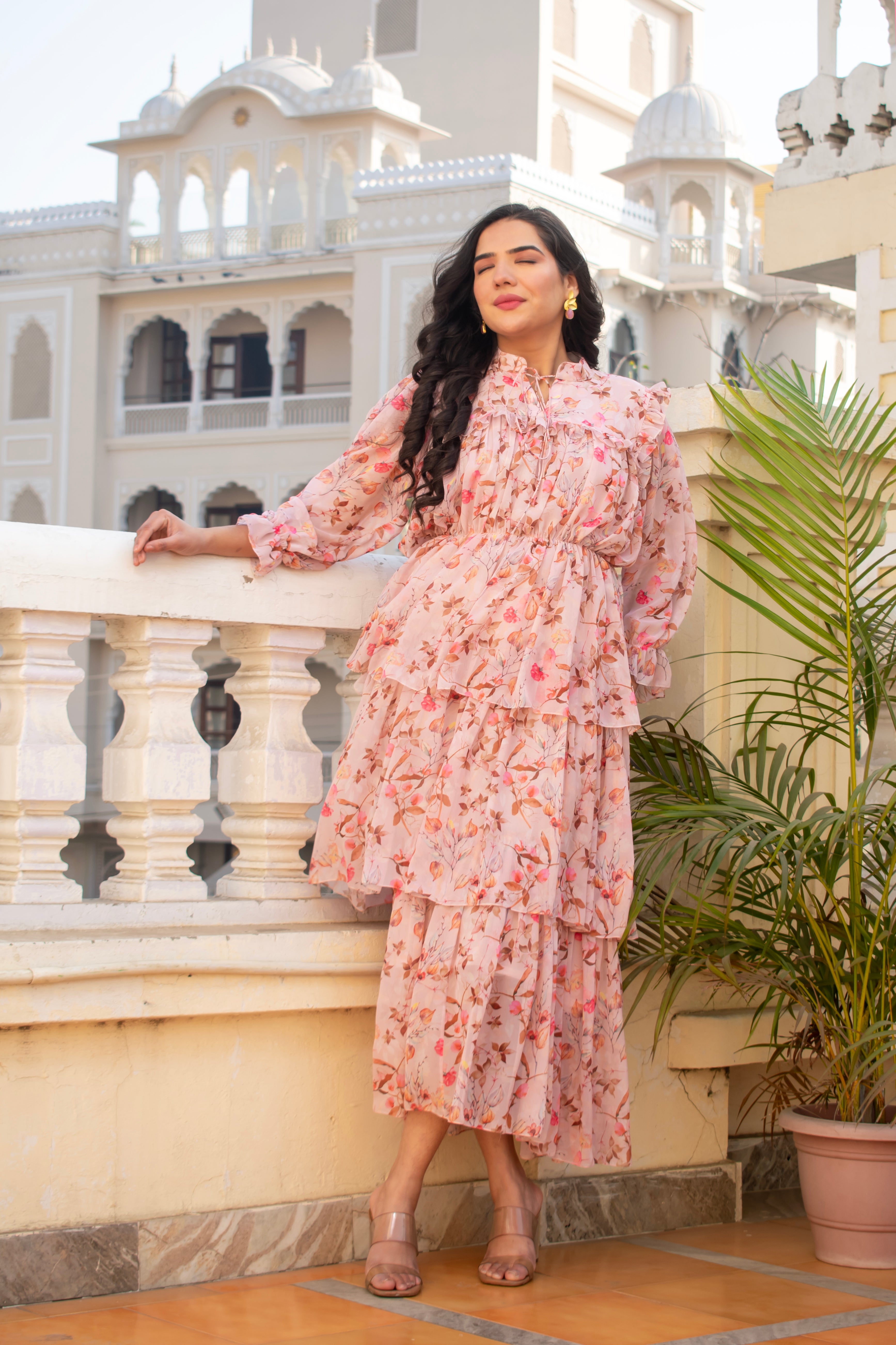 Pink Floral Dress