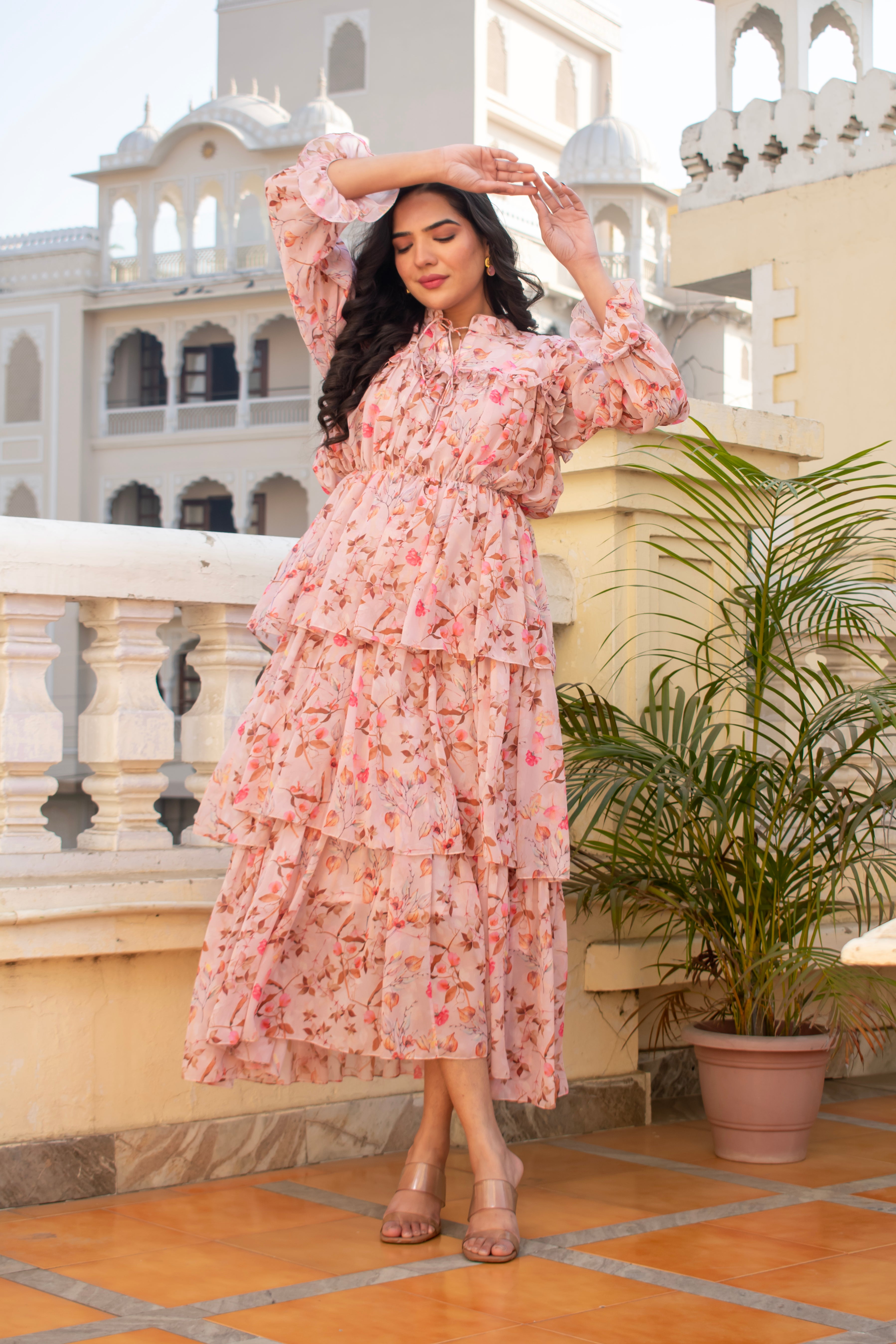 Pink Floral Dress