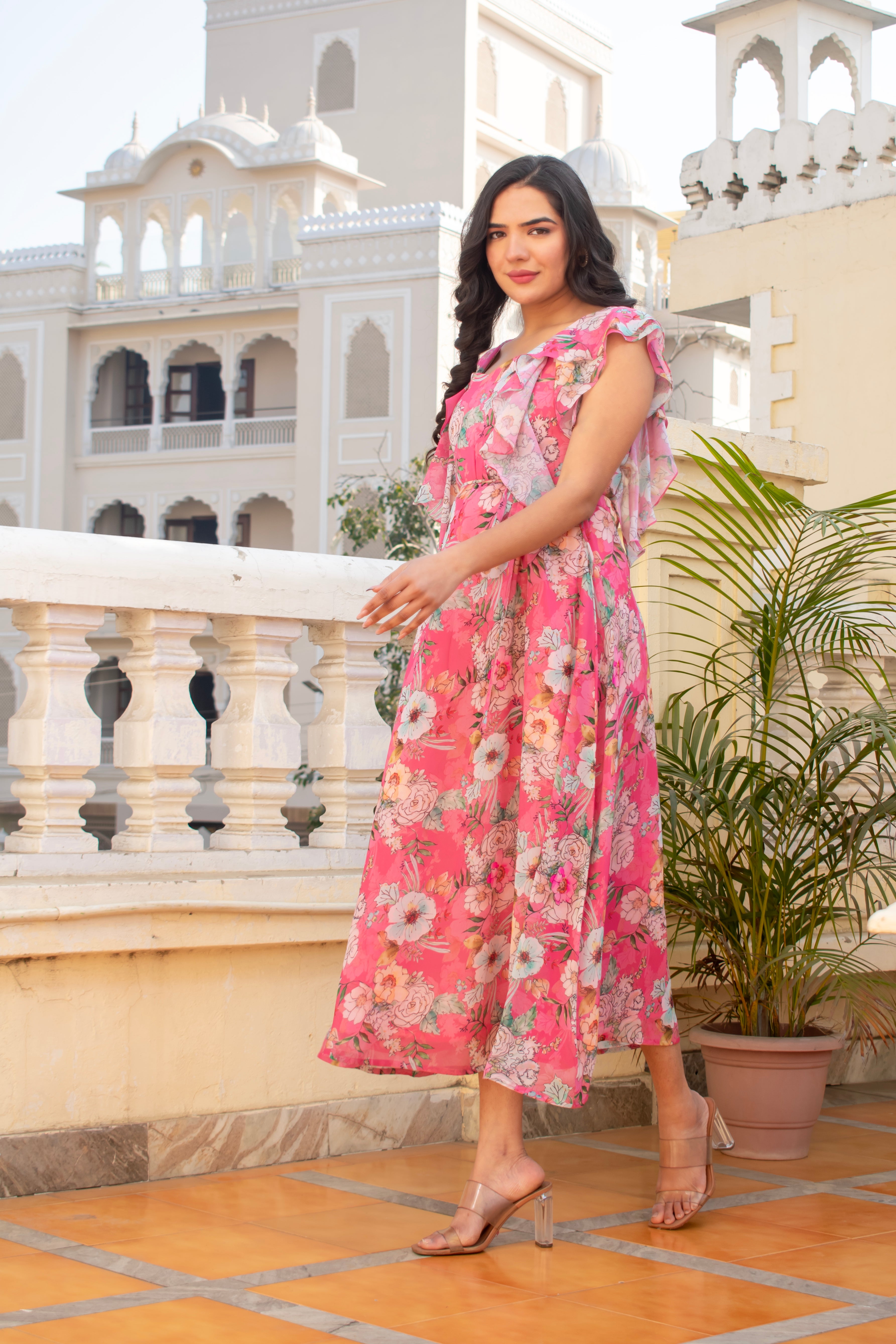 Pink Floral Dress