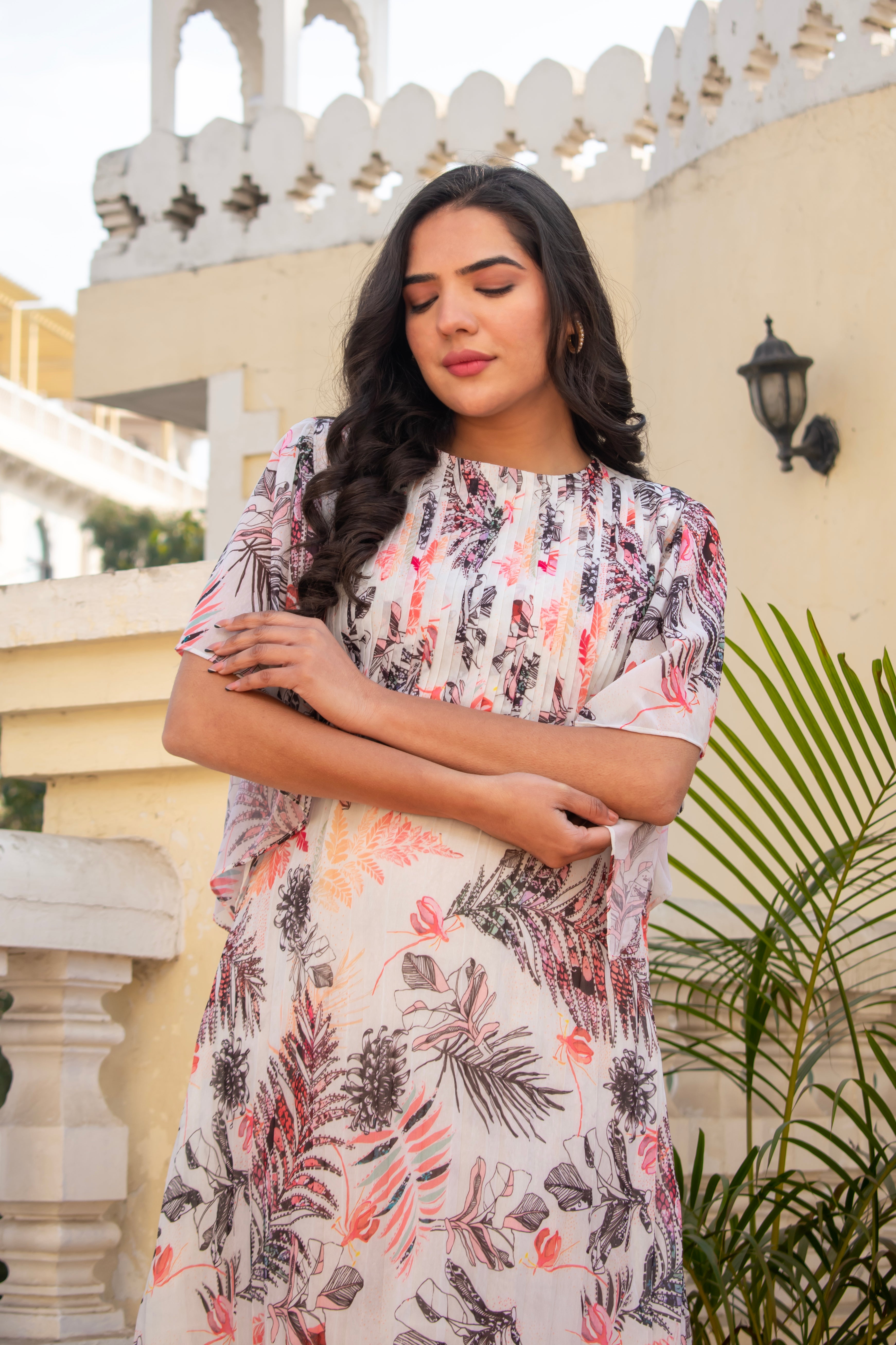 White Floral Dress