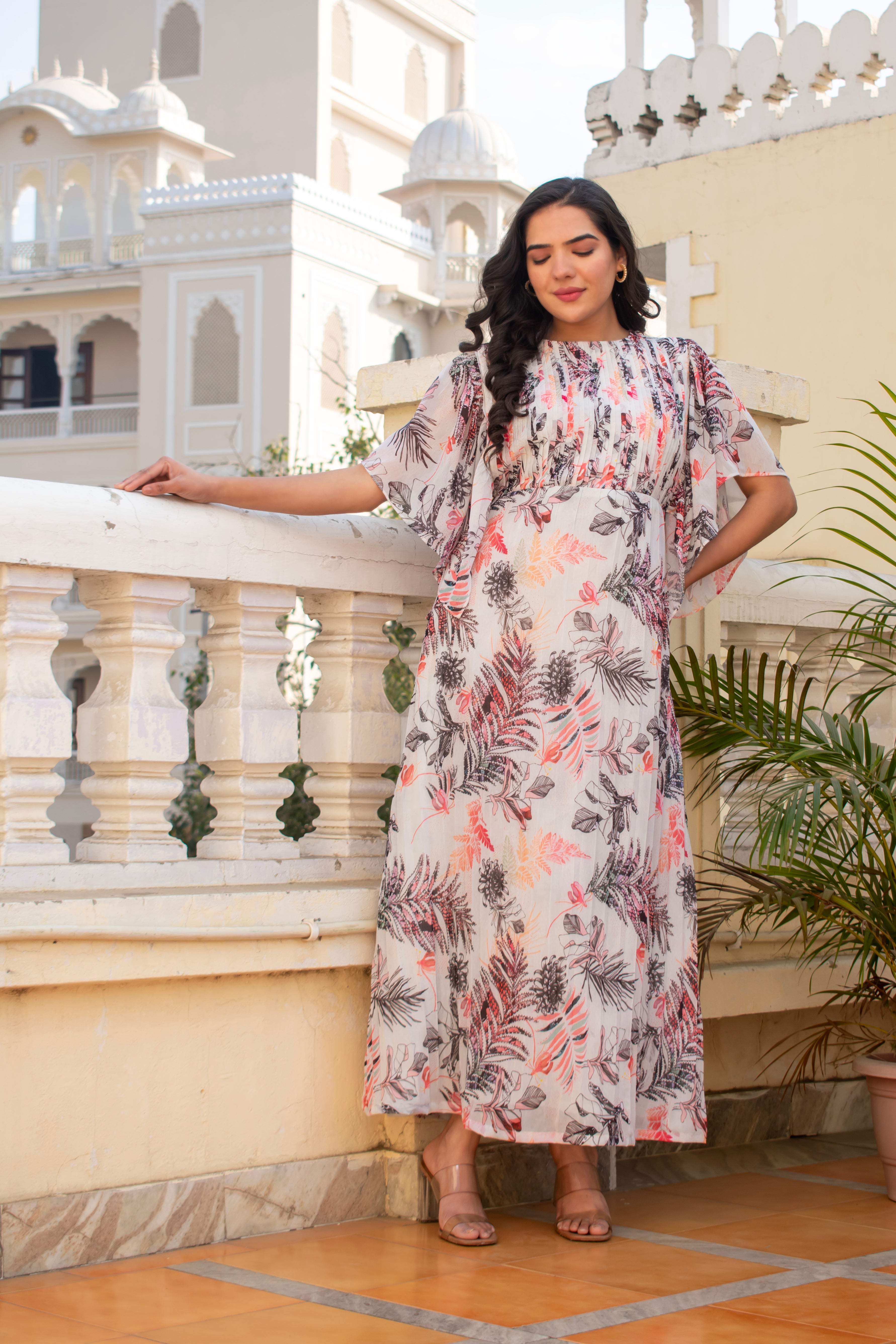 White Floral Dress