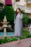 Tulip - Grey Modal Silk Printed Kurta Set With Lace