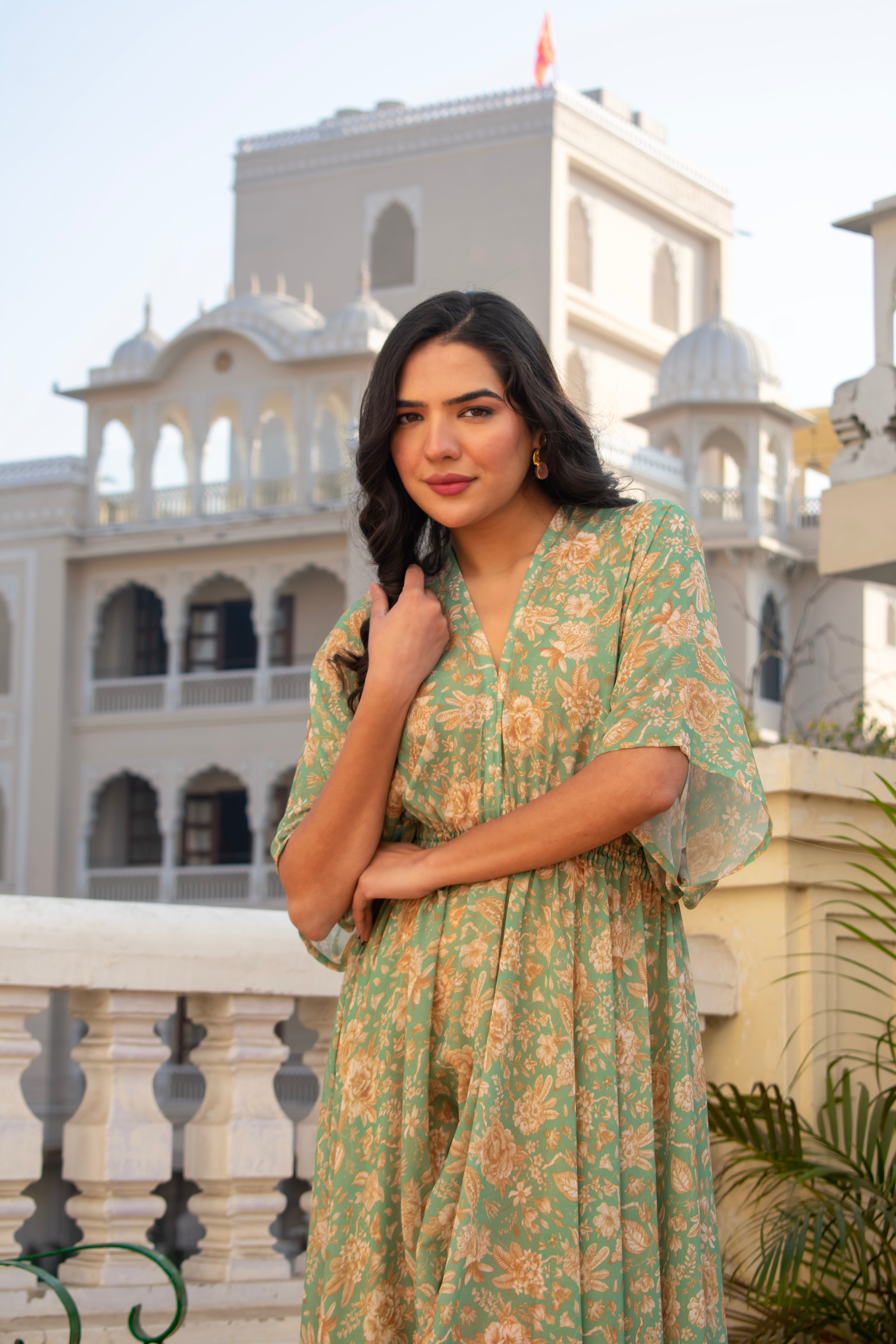 Green Floral Dress