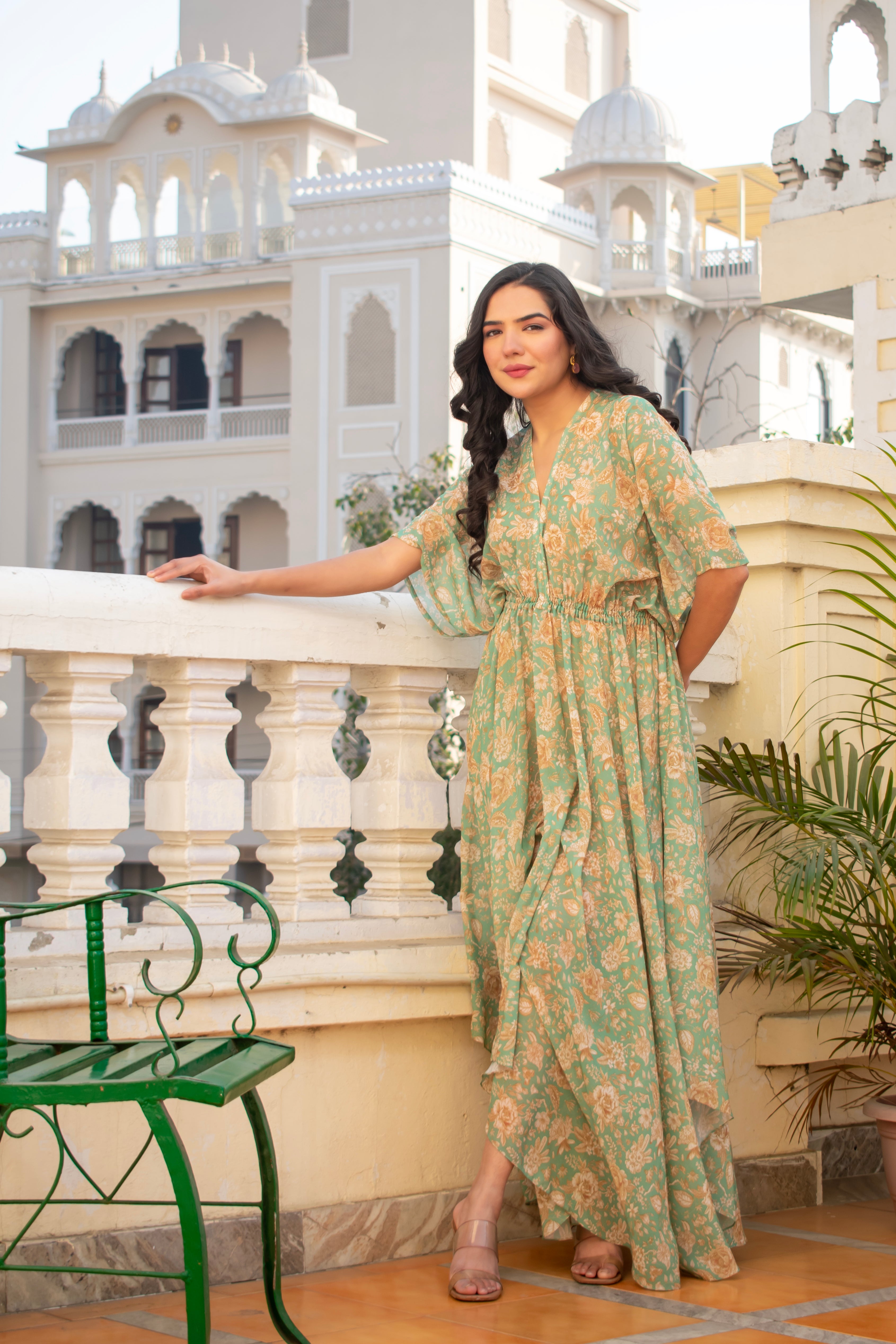 Green Floral Dress