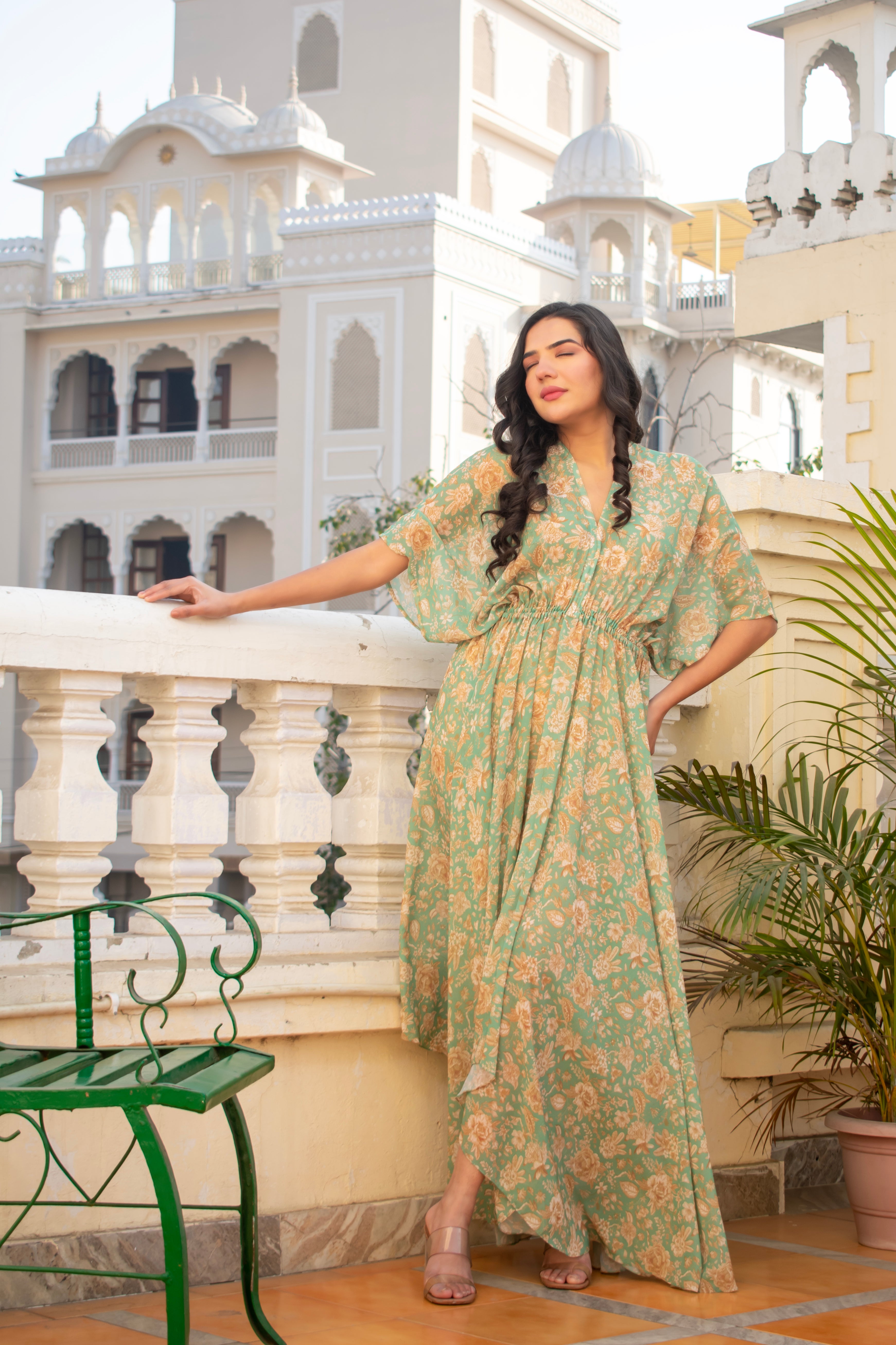 Green Floral Dress