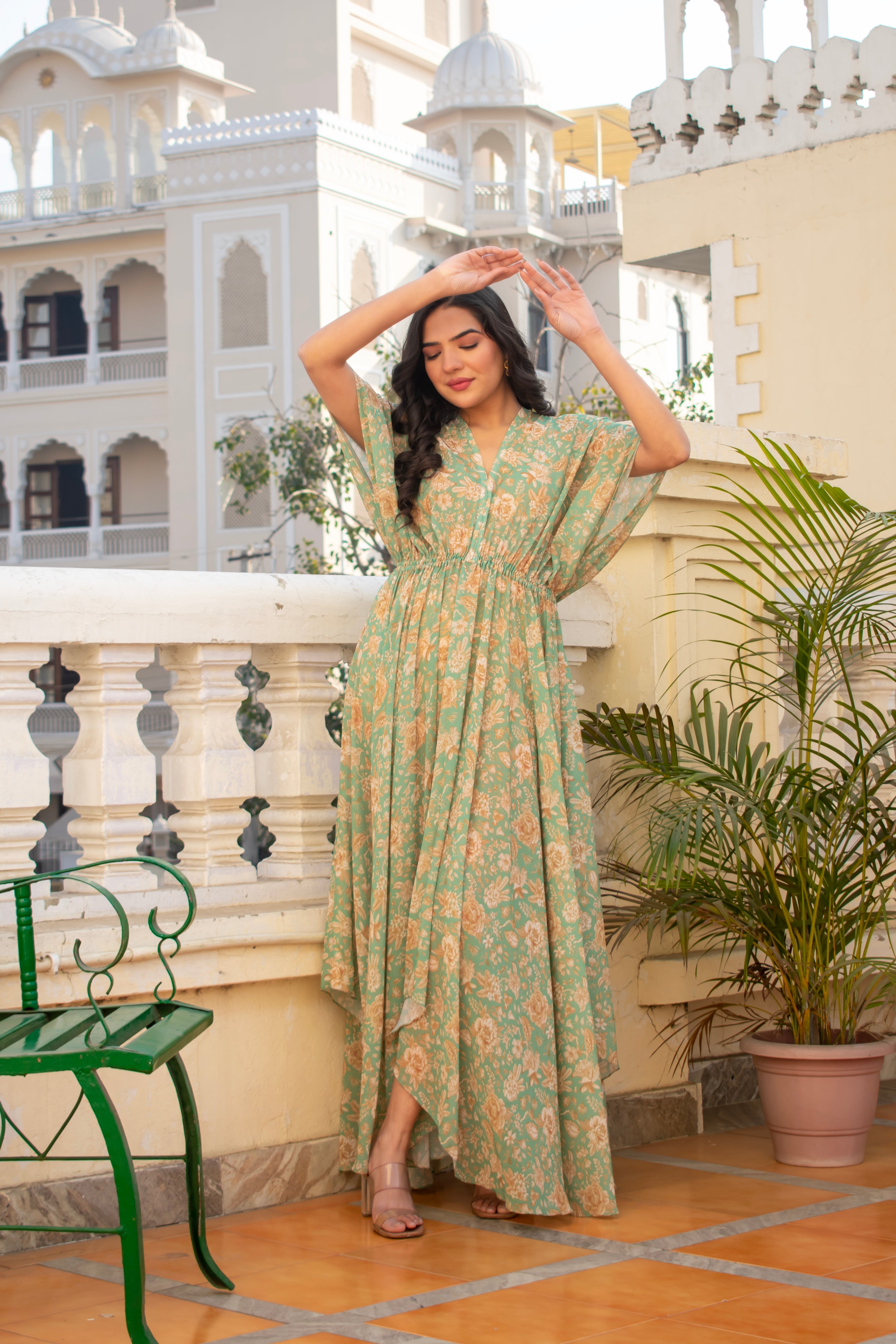 Green Floral Dress